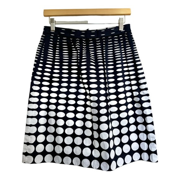 J. Crew Factory NEW Polka Dot A Line Skirt Pockets Cotton Black & White Size 4 - Picture 7 of 12